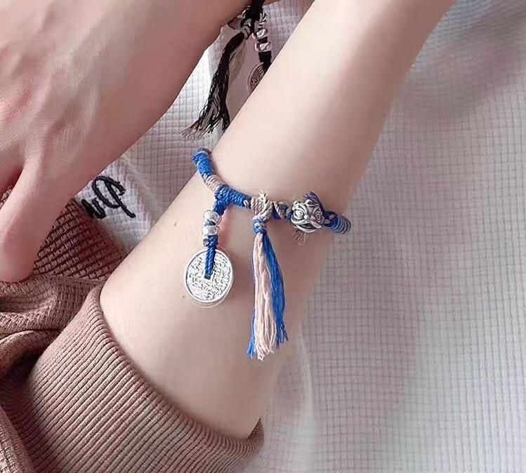 Lion Chinese Southern Coin Knit Bracelets Decorations Jewelry Fashion Gifts