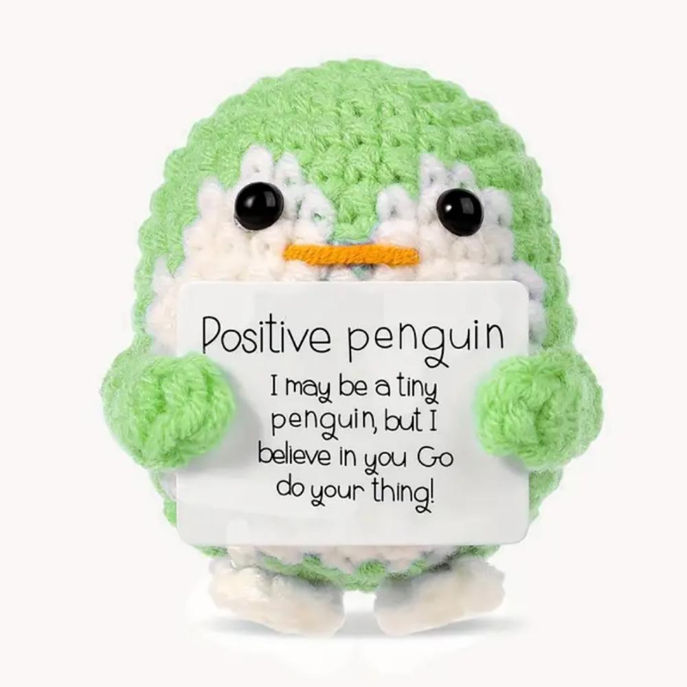 Милая кукла-пингвин эмодзи креативные вязаные куклы ручной работы позитивная энергия эмоциональные игрушки подарки на день рождения праздник