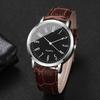 Модные мужские деловые часы Повседневные кварцевые часы с кожаным ремешком для мужчин Часы Подарок Reloj Hombre
