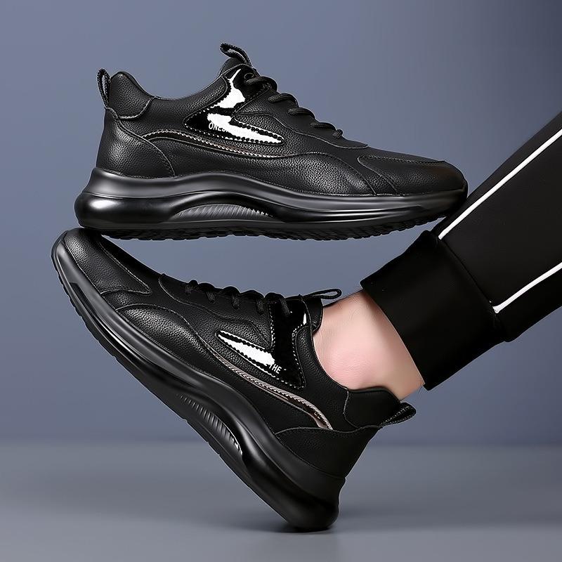 Fashion New Platform Leather Men's Sneakers Designer Soft-soled Casual Man Shoes Spring Autumn Fashion Male Zapatos Para Hombre