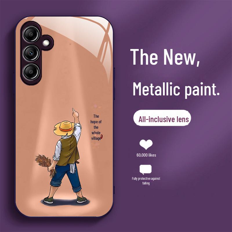 Чехол для телефона Samsung A73 Village People для A32, S21, A52s, A70 в металлическом цвете и зеленом цвете от Cangling.