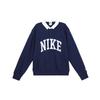 Nike Fitted Pullover Long Sleeve Polo Men Tops Navy-Blue FN3113-410
