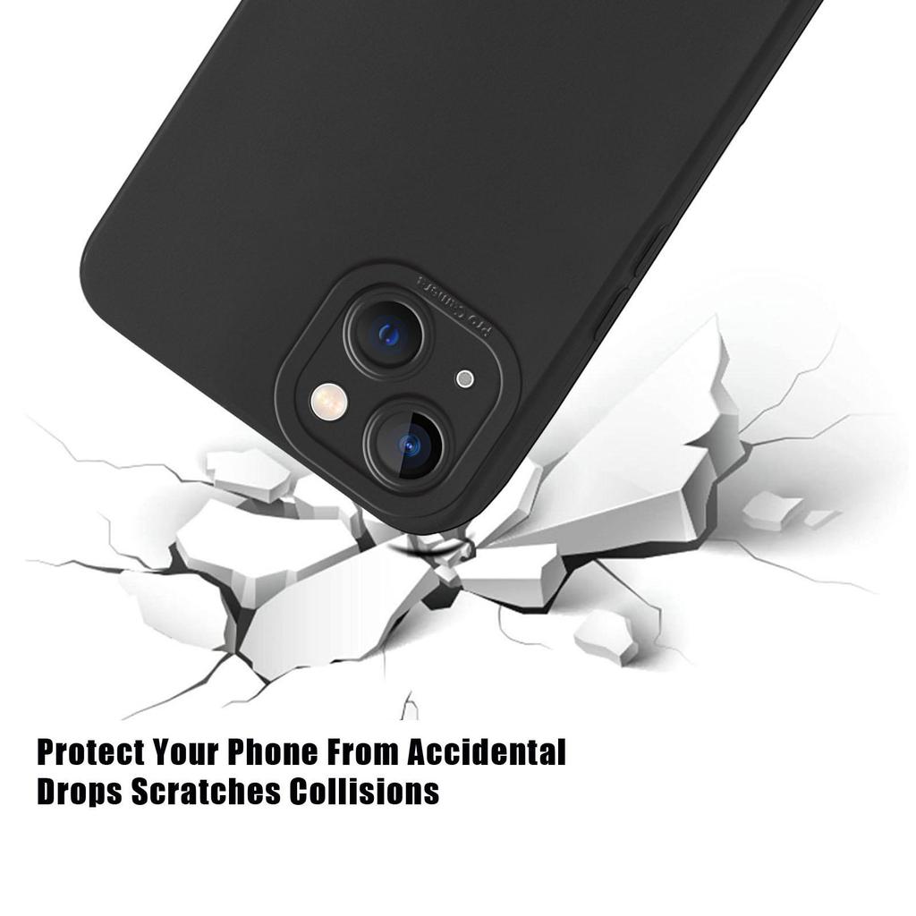 Роскошный черный чехол для iPhone 16 15 14 Pro Max Plus 13 12 11 7, Мягкий силиконовый чехол из ТПУ, Амортизирующий чехол с защитой камеры