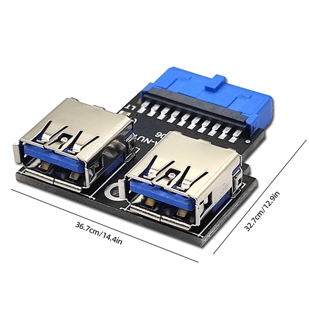 Адаптер-переходник для материнской платы 19 Pin на двойной USB 3.0 Type-A и Type-C, гнездо для WIN XP/7/8/LINUX/