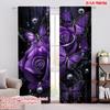 2 шт., 2D печать на плоскости Занавеска для окна Мистическое цветение Полиэстер тканый (без удилища) Праздничный Идеально для гостиной, спальни и