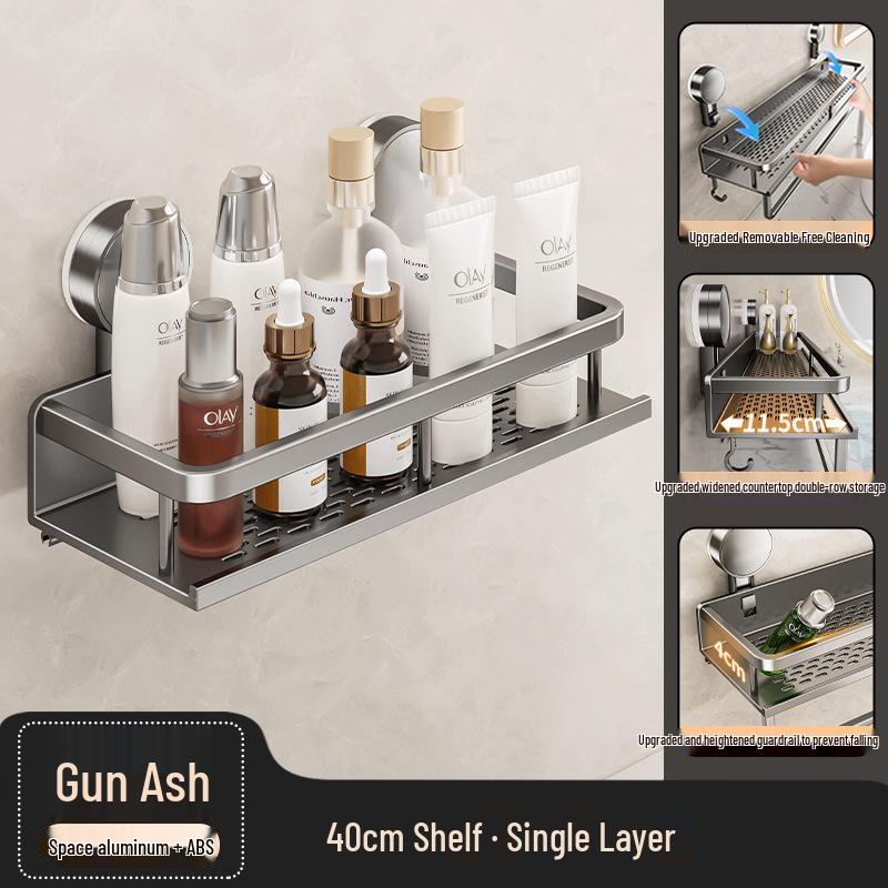 Настенная полка для ванной на присосках без сверления