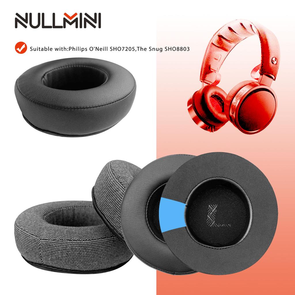 NullMini Replacement Earpads for Philips O'Neill SHO7205,The Snug SHO8803 Headphones Ear Cushion Earmuffs Velour Sleeve