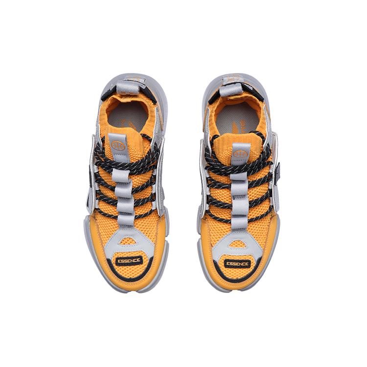 Li Ning Essence 2 Амортизация Скользкие Устойчивые к истиранию Средняя высота Винтажные Баскетбольные кроссовки Женские Желтый Черный AGBN062-17