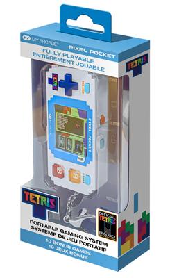 My Arcade Tetris Pixel Pocket (Официальный Тетрис, 1,8-дюймовый цветной ЖК-дисплей, 10 бонусных игр, портативная консоль-брелок)