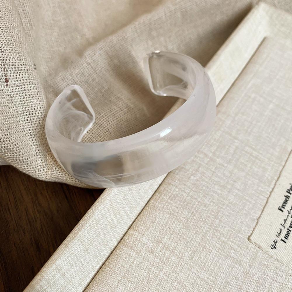 Европейский американский стиль браслет из смолы нерегулярный преувеличенный браслет C-образной формы браслеты-манжеты для девочек