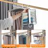 Multi-layer Trouser Rack Storage Holder Anti-Slip Foldable Design Versatile Stainless Steel Anti-Slip Clothes Hanger Scarf Holder