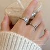 Серебряное простое кольцо Открытое кольцо Женское нишевое design Холодный стиль Кольцо на указательный палец Легкая роскошь Высокое чувство Мода Кольцо с индивидуальностью