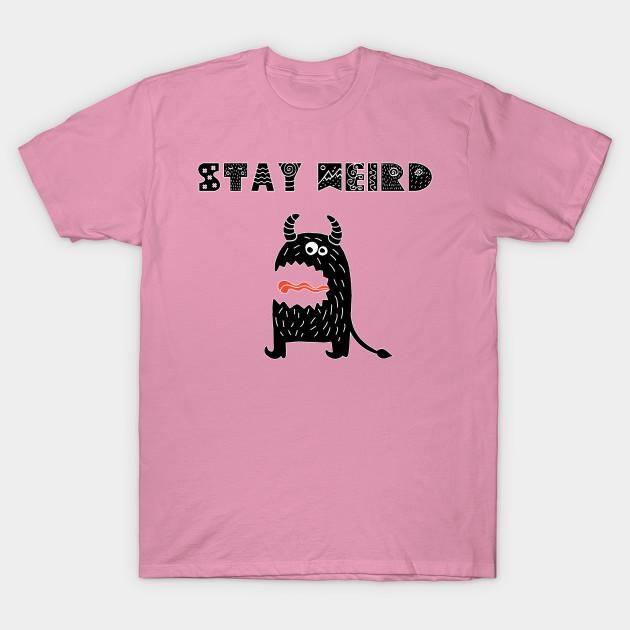 Женская футболка Stay Weird с принтом Харадзюку, кавайная футболка, летняя футболка с коротким рукавом, женская футболка, топ