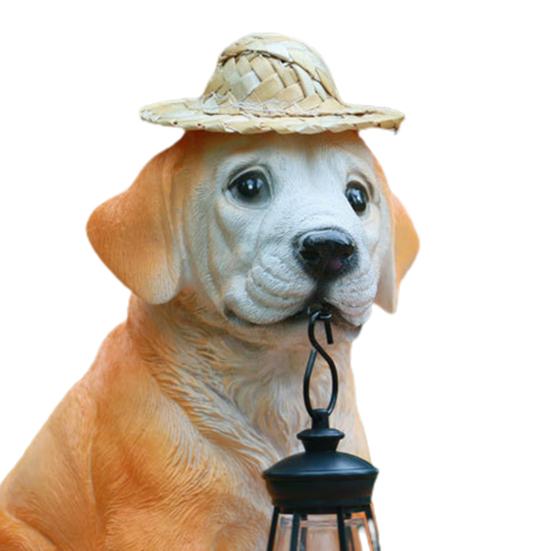 Солнечный садовый светильник из смолы в виде щенка с солнечным светодиодным фонарем, наружный декор, устойчивый к погодным условиям