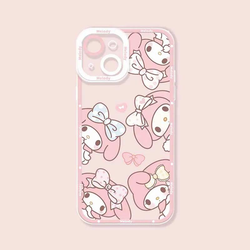 Sanrio Прекрасный чехол Kuromi Melody для Xiaomi MI 15T Pro POCO F7 X7 X6 F5 X4 GT M4 Pro 5G Прозрачный INS Мягкий чехол для телефона