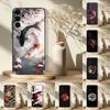Koi Carp Fish Yin Yang Art Phone Case For Samsung S 25,24,23,22,30,21,10,9,Ultra,Plus,Lite,FE,4,5G Black Soft Case