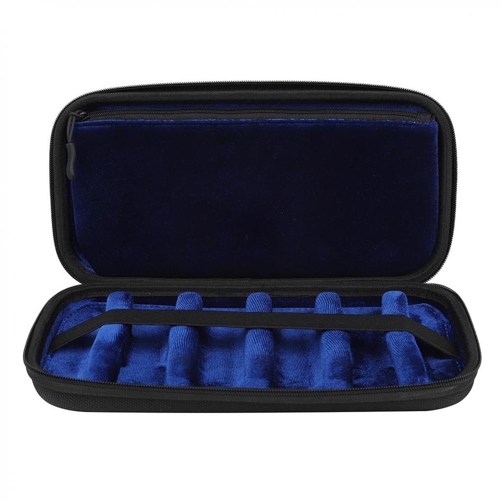6 Slots Saxophone Mouthpiece Storage Case Box Portable Sax Accessories