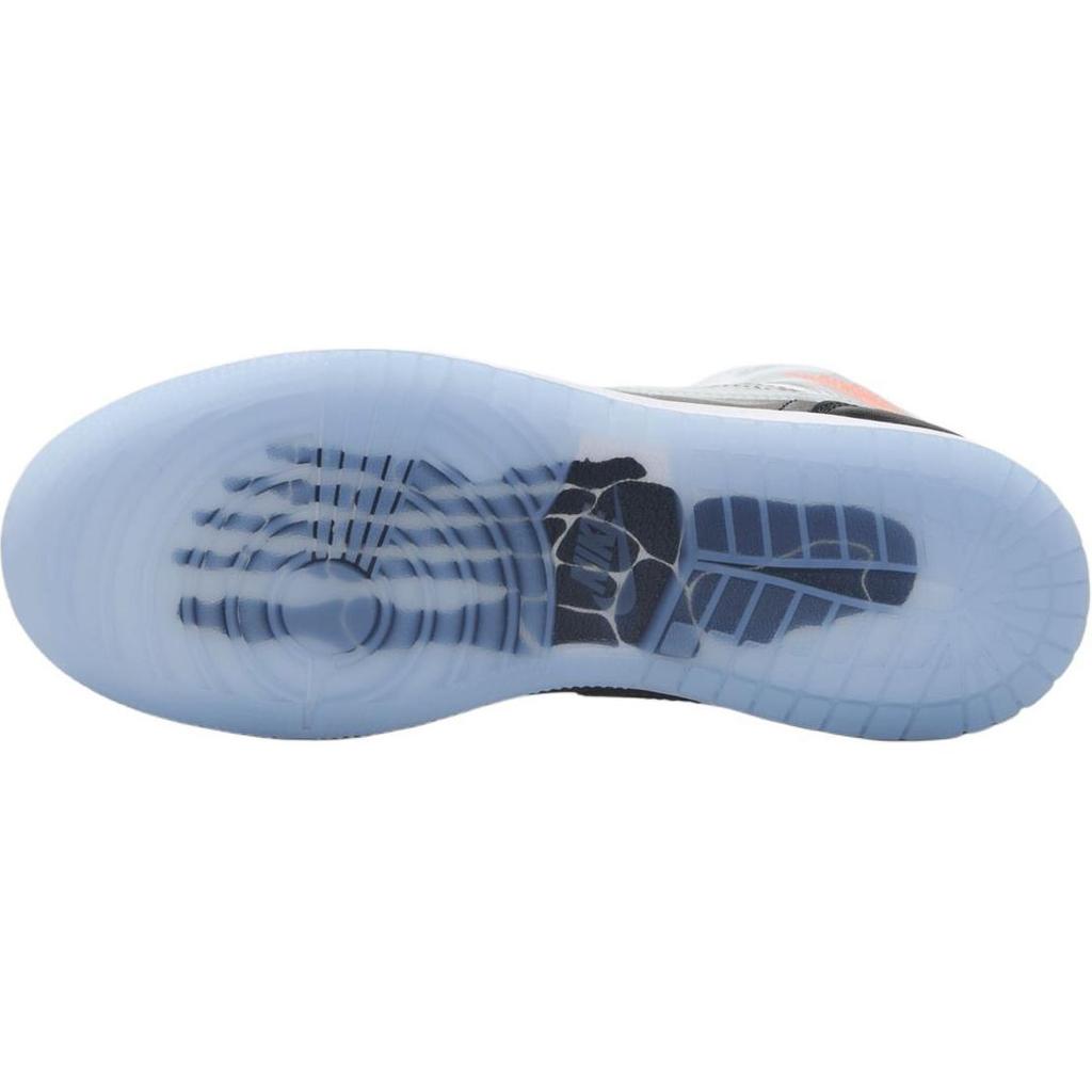 Air Jordan 1 Mid SS GS X-Ray Kids Sneakers Black Ice-Blue Total-Crimson HF3210-001