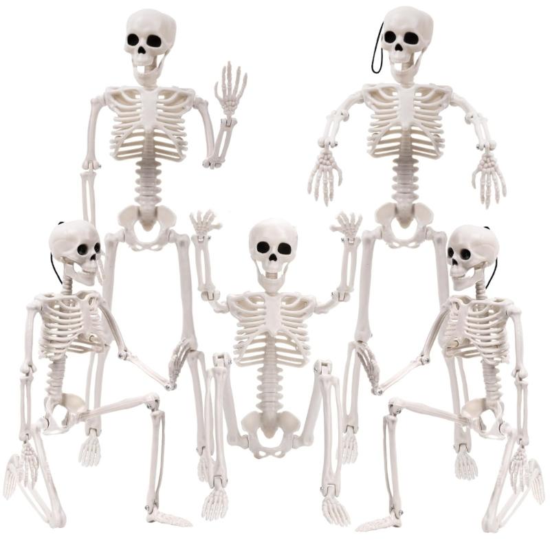 40CM Movable Joint Skeleton Prop – Halloween Hanging Decoration for Haunted House & Escape Room