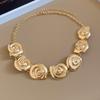 Metal Conch Collar Pendant Retro Trendy Necklace Earring Set Conch Clavicle Chain Set  Jewelry