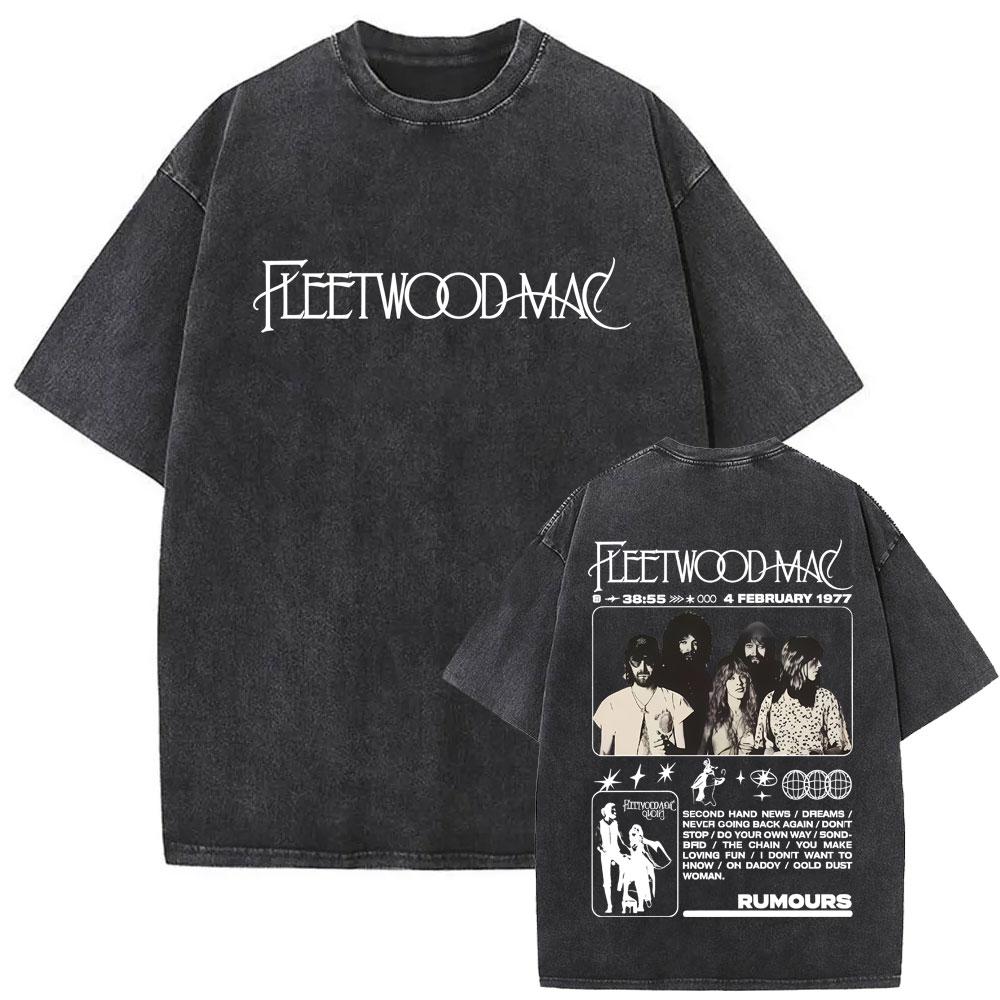 Стильная винтажная футболка с графическим принтом рок-группы Fleetwood Mac Rumours, футболка Стиви Никс, мужская, женская, повседневная, хлопковая, оверсайз