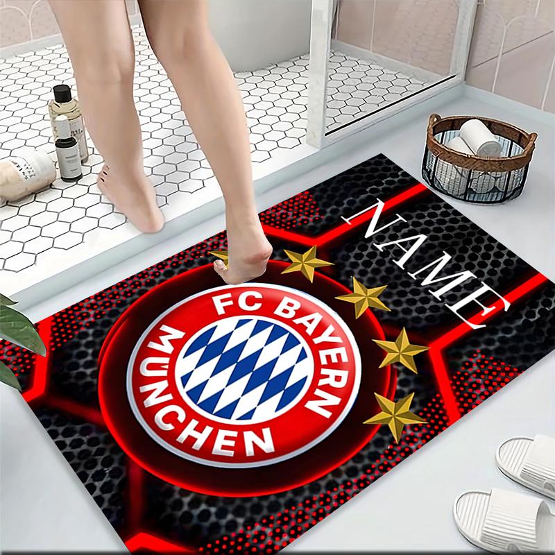 Custom Name Bayern Munich Crest Carpet Rug Customizable Soft Washable Anti-Slip Home Living Room Sofa Mats Personalized Rug. 0909199