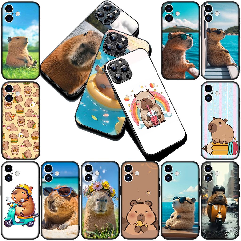 Cartoon Capybaras Phone Cover Soft Case for Motorola Moto G86 G57 E14 E15 G14 G34 G35 G84 G24 A54 G15 Power E22 Casing
