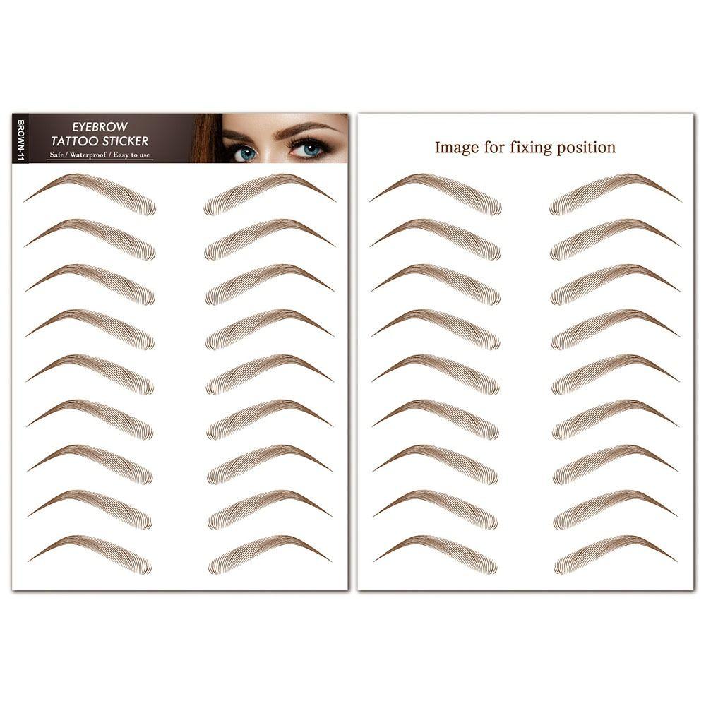 Косметические 6D татуировки для бровей Наклейки Моделирование бровей Наклейки для бровей Переводные картинки для воды