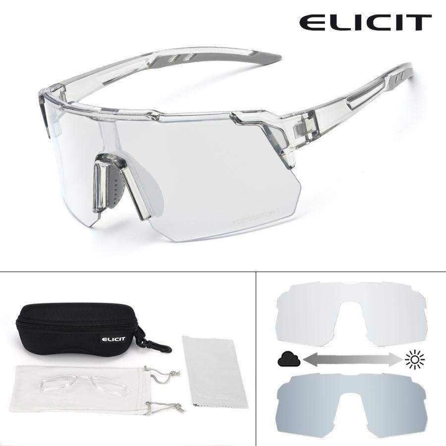 ELICIT Outdoor sports glasses for mountaineering and hiking, windproof glasses with photochromic lenses, cycling goggles for men and women