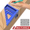 Aluminum Alloy 3D Multi Angle Measuring Ruler Portable Metric Woodworking Square Ruler Triangular Ruler Layout Measuring Tool