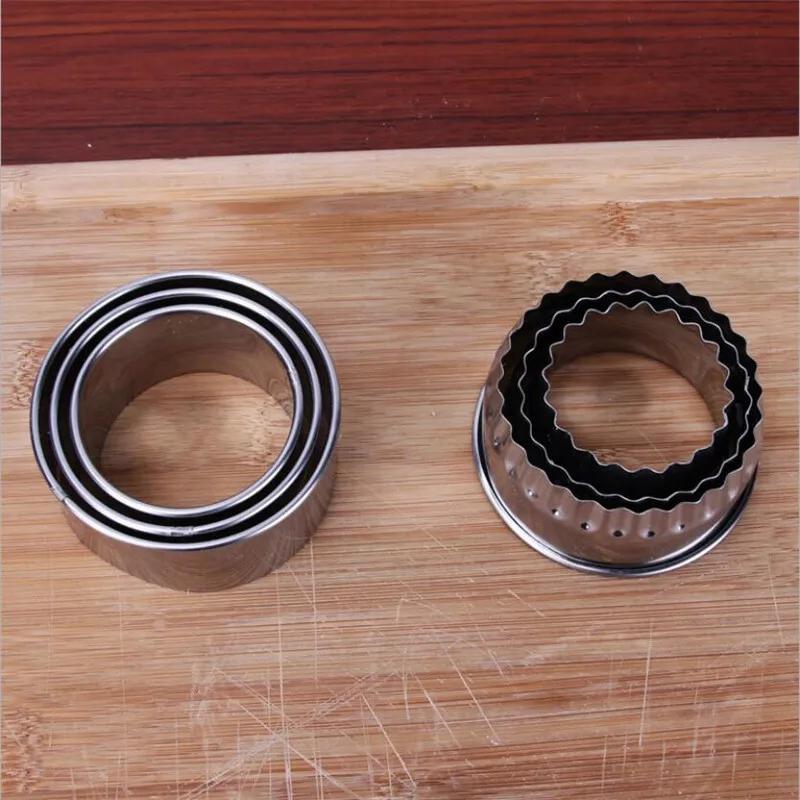 3 шт., портативный резак для пельменей, инструмент для резки теста из нержавеющей стали, круглый/в форме цветка, кухонные гаджеты