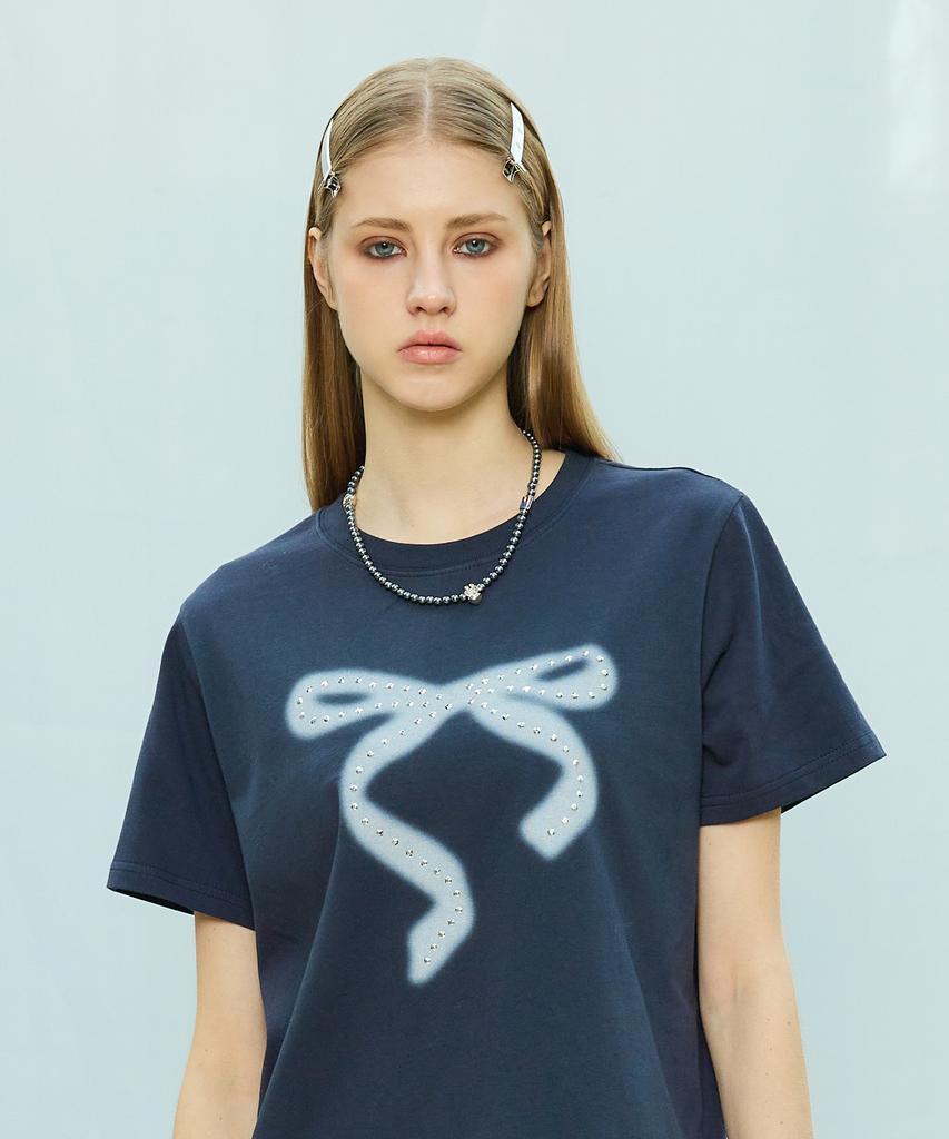 LARTIGENT L9 Ribbon T-Shirt(Navy)