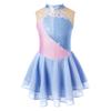 Figure Skating Dresses for Girls Shiny Rhinestone Gymnastics Leotards Girls Ballet Dance