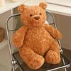 Bear with Bib Plush Doll Pillow Soft and Comfortable Stuffed Animals Holiday Gift Send Friend and Family Bedroom Decor