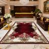 European Luxury Red Gold Easy Clean Carpet for Living Room Decoration Bedroom Bedside Fluffy Rug Large Area Non-slip Floor Mats