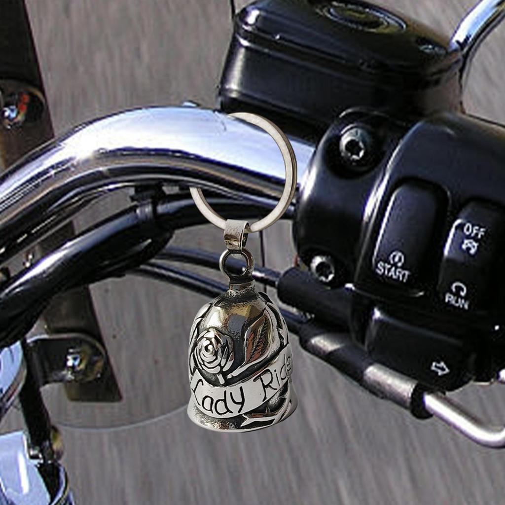 Нержавеющая Сталь Мотоциклетный Колокольчик Металлический Брелок-Роза Ангельские Колокольчики Мотоциклетный Кулон Для Велосипедистов Женщин Мужчин Мальчиков Девочек