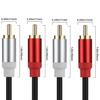 Надежный стерео аудиокабель 2RCA с двумя разъемами, шнур 2RCA папа - 2RCA папа