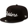 New Era Кепка Oakland Raiders NFL Черно-белая с надписью 9FIFTY Snapback Регулируемая Кепка Взрослая Один размер