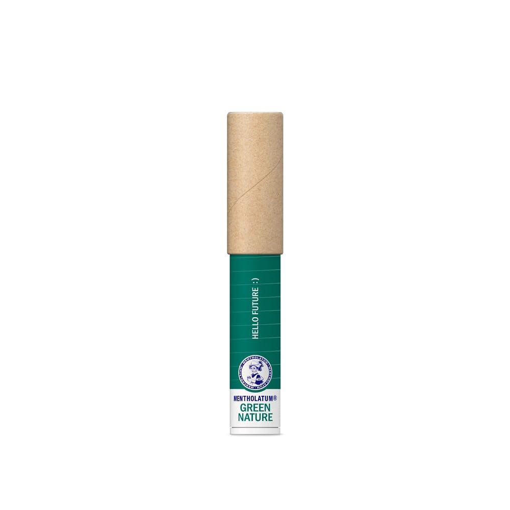 Увлажняющая помада Mentholatum Green Nature для потрескавшихся и сухих губ, помада в бумажном контейнере, 4,8 г (Ограниченный выпуск) Губы, Этичный, Экологичный,
