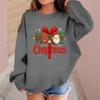 Children's Fashionable Casual Long-sleeved Loose Christmas Print Pullover Sweatshirt