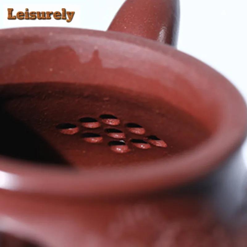 200 мл Ручные Исинские Фиолетовые Глиняные Чайники Ручная Работа Сковорода-Чайник Сырая Руда Фиолетовая Глина Чайник Цзыша Чайный Набор Украшения Посуда для Напитков