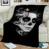 Horror Female Skull Dead Girl Gothic Blanket,Soft Throw Blanket for Home Bedroom Bed Sofa Picnic Travel Office Cover Blanket Kid