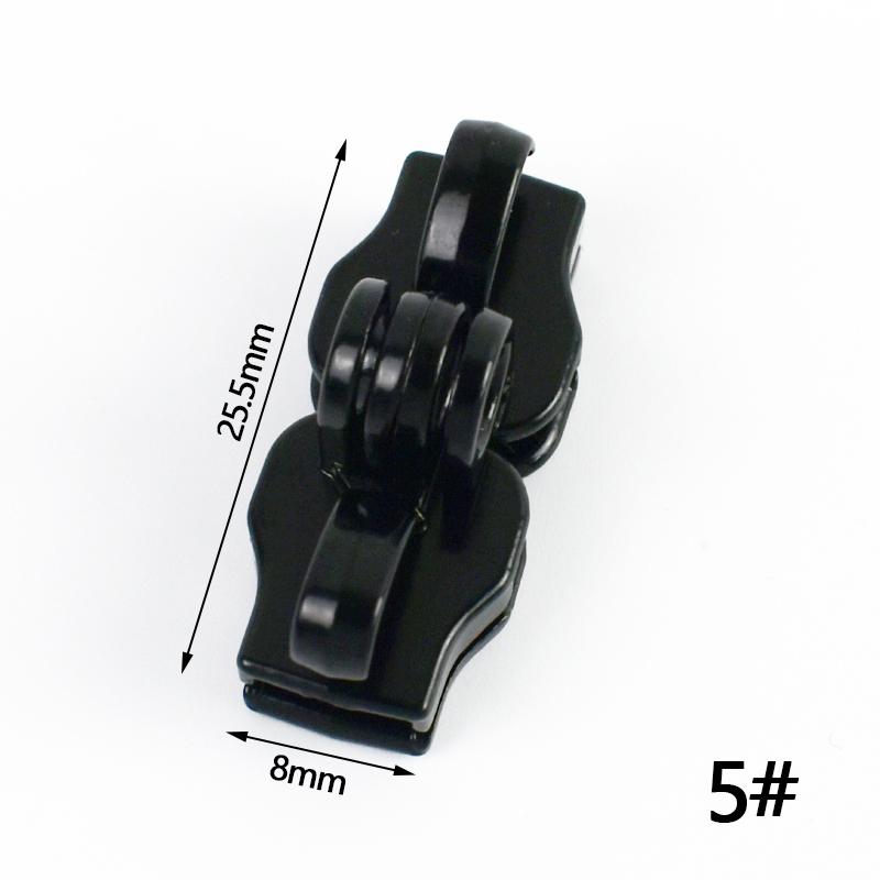 2/5/10 пар 5# 8# 10# Блокируемые нейлоновые слайдеры для молнии Двойное отверстие Безопасная блокировка молнии для багажа Застежка-пуллер Ремонтный аксессуар