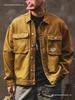 Men's Retro Heavyweight Denim Hunting Workwear Jacket - Loose Fit for Spring and Autumn