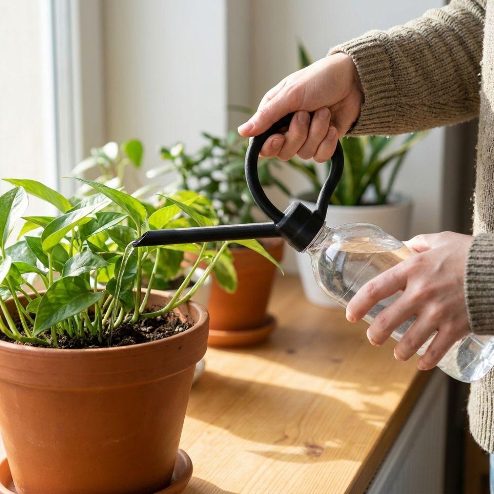Gentle Watering Plastic Bottle Watering Can Spout for Succulents, Potted Plants