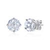 Dieuamour Silver 925 Simulant Diamond Delight Circle Earrings