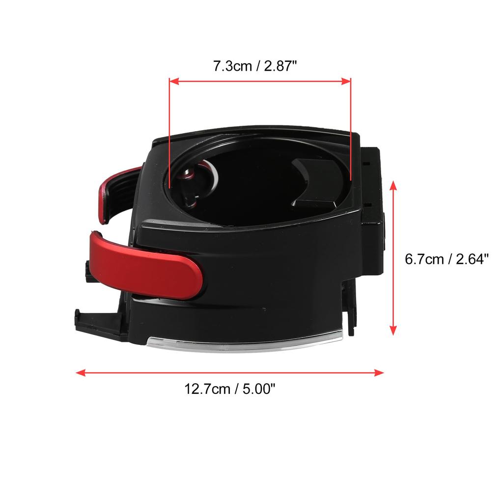 X AUTOHAUX Car Cup Holder Adjustable Card Link Stand Phone Holder Air Vent Mount Universal Red 2 in 1