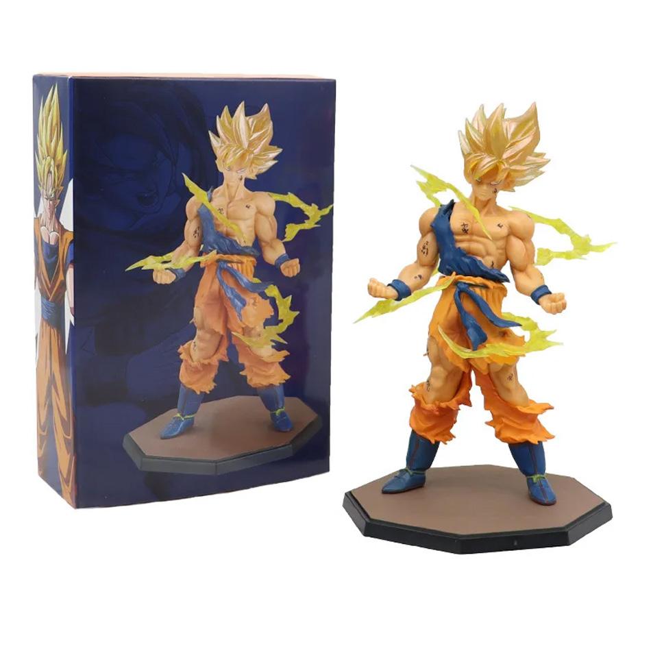 Горячая Аниме Фигурка Сон Гоку Супер Сайян из Dragon Ball 17 см / 6,69 дюйма Фигурка Гоку DBZ Фигурка-Игрушка Подарки Коллекционные Фигурки для Детей