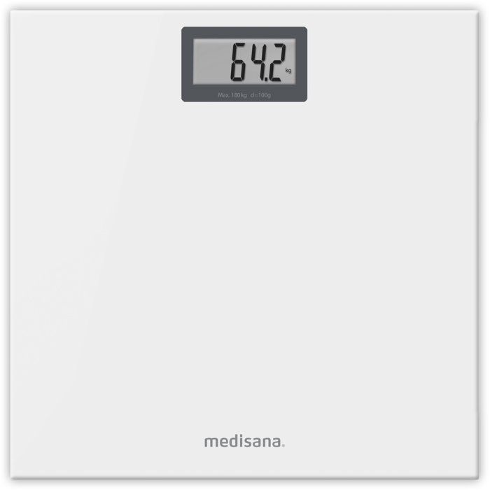 Pese-personne - MEDISANA - PS 404 - 180 kg max - Verre blanc glacier