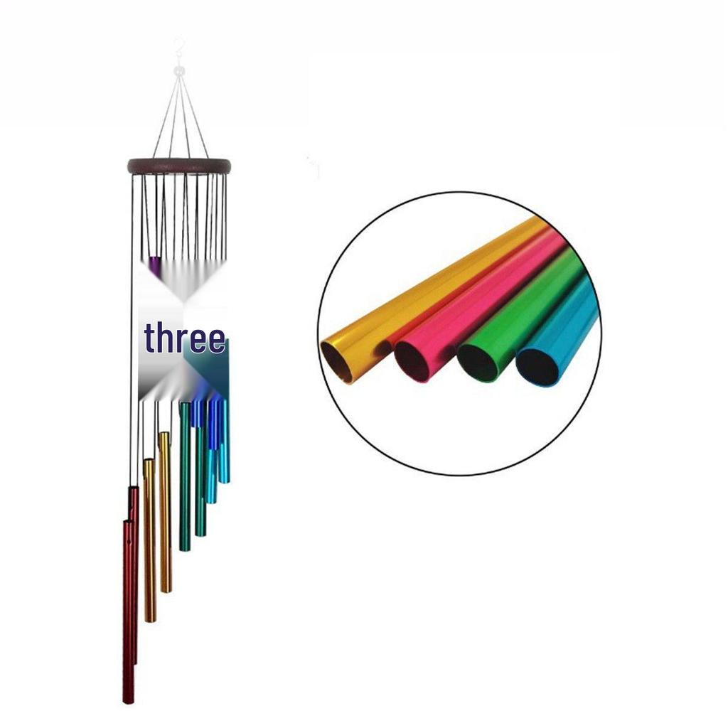 12-Tube Handmade Wind Chime Pendant for Balcony, Courtyard, or Living Room – European & American Style